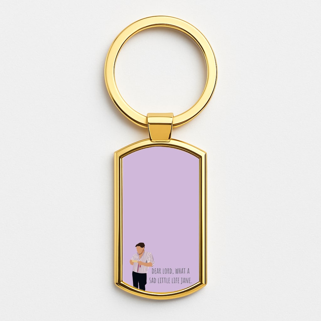 Sad Little Life Jane - British Pop Culture Gold Keyring