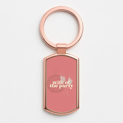 Wife Of The Party - Bridal Rose Gold Keyring