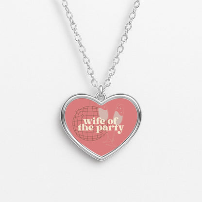 Wife Of The Party - Bridal Heart Necklace