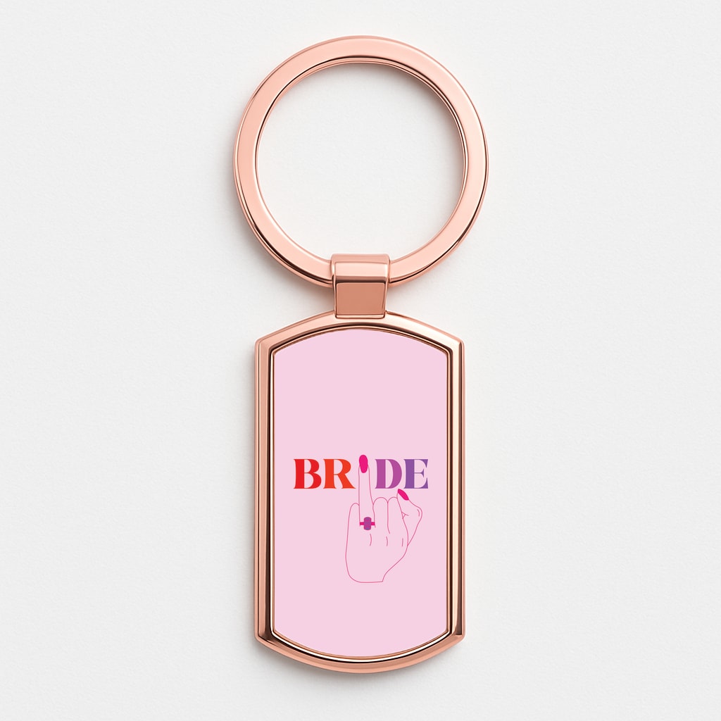 Bride - Bridal  Rose Gold Keyring