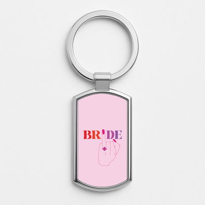Bride - Bridal  Silver Keyring