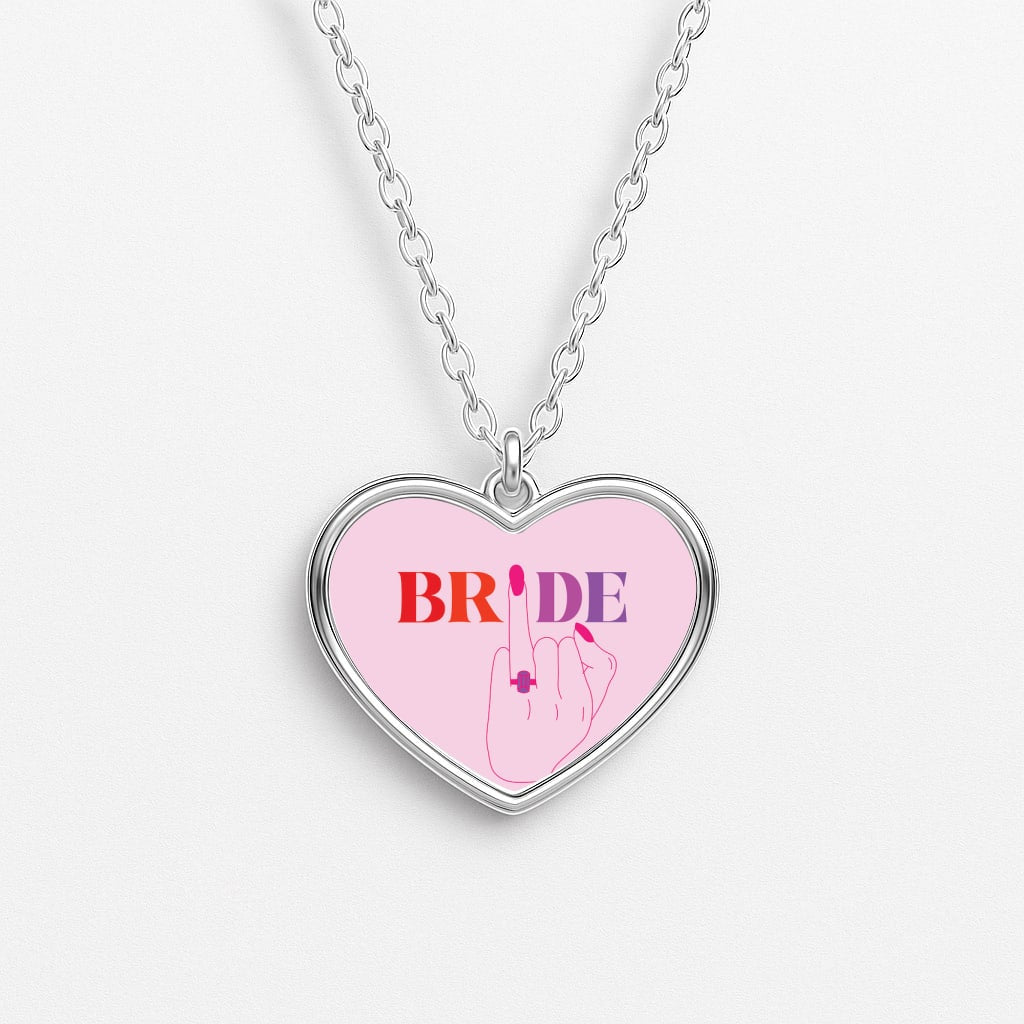 Bride - Bridal  Heart Necklace