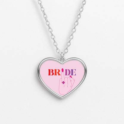 Bride - Bridal  Heart Necklace
