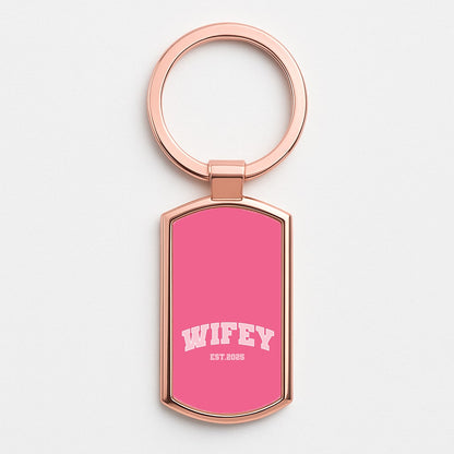 Wifey 2025 Rose Gold Keyring