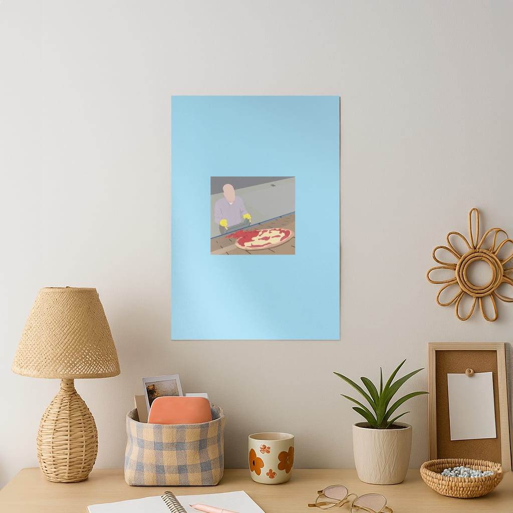 Pizza On The Roof Art Print