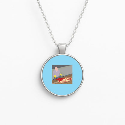 Pizza On The Roof Circle Necklace