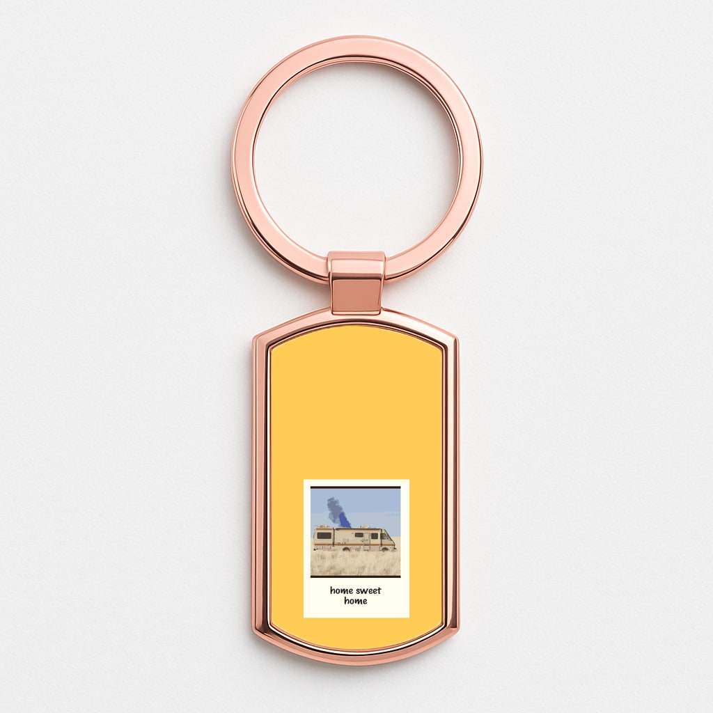 Home Sweet Home Rose Gold Keyring