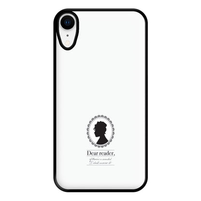 Dear Reader Phone Case for iPhone XR