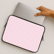 Pink Criss-Cross Laptop Sleeve 2