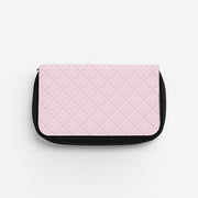 Pink Criss-Cross Pencil Case 1