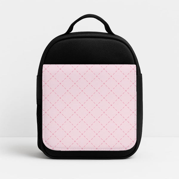 Pink Criss-Cross Lunchbox - Black