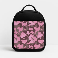 Pink Geo Camo Lunchbox - Black