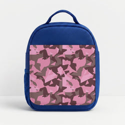 Pink Geo Camo Lunchbox - Blue