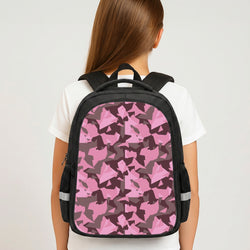 Pink Geo Camo Backpack - Book Bag