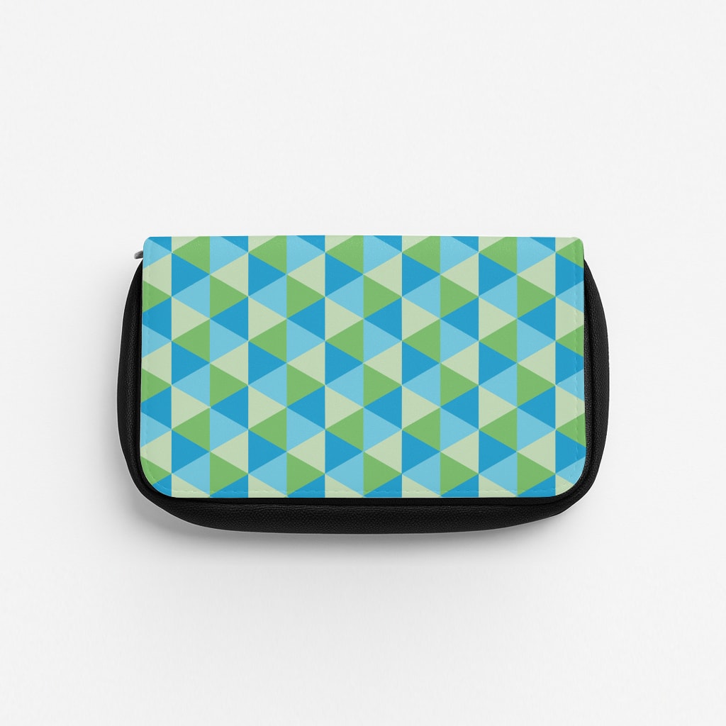 Green And Blue Prisms Pencil Case
