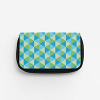 Green And Blue Prisms Pencil Case