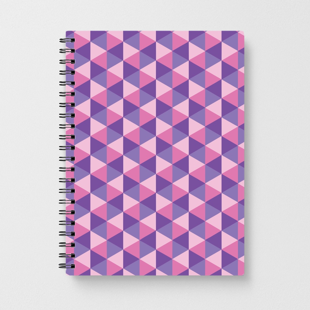 Pink And Purple Prisms Notebook