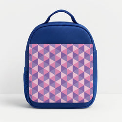 Pink And Purple Prisms Lunchbox - Blue