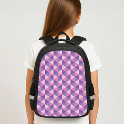 Pink And Purple Prisms Backpack - Book Bag