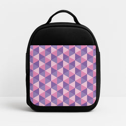 Pink And Purple Prisms Lunchbox - Black