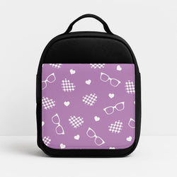 Retro Hearts n' Glasses Lunchbox - Black