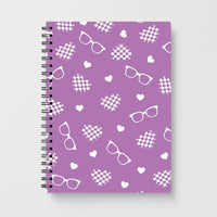 Retro Hearts n' Glasses Notebook