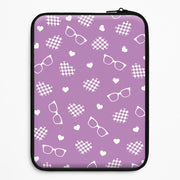 Retro Hearts n' Glasses Laptop Sleeve 1