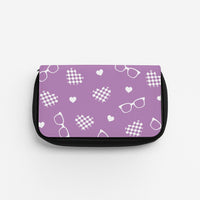 Retro Hearts n' Glasses Pencil Case