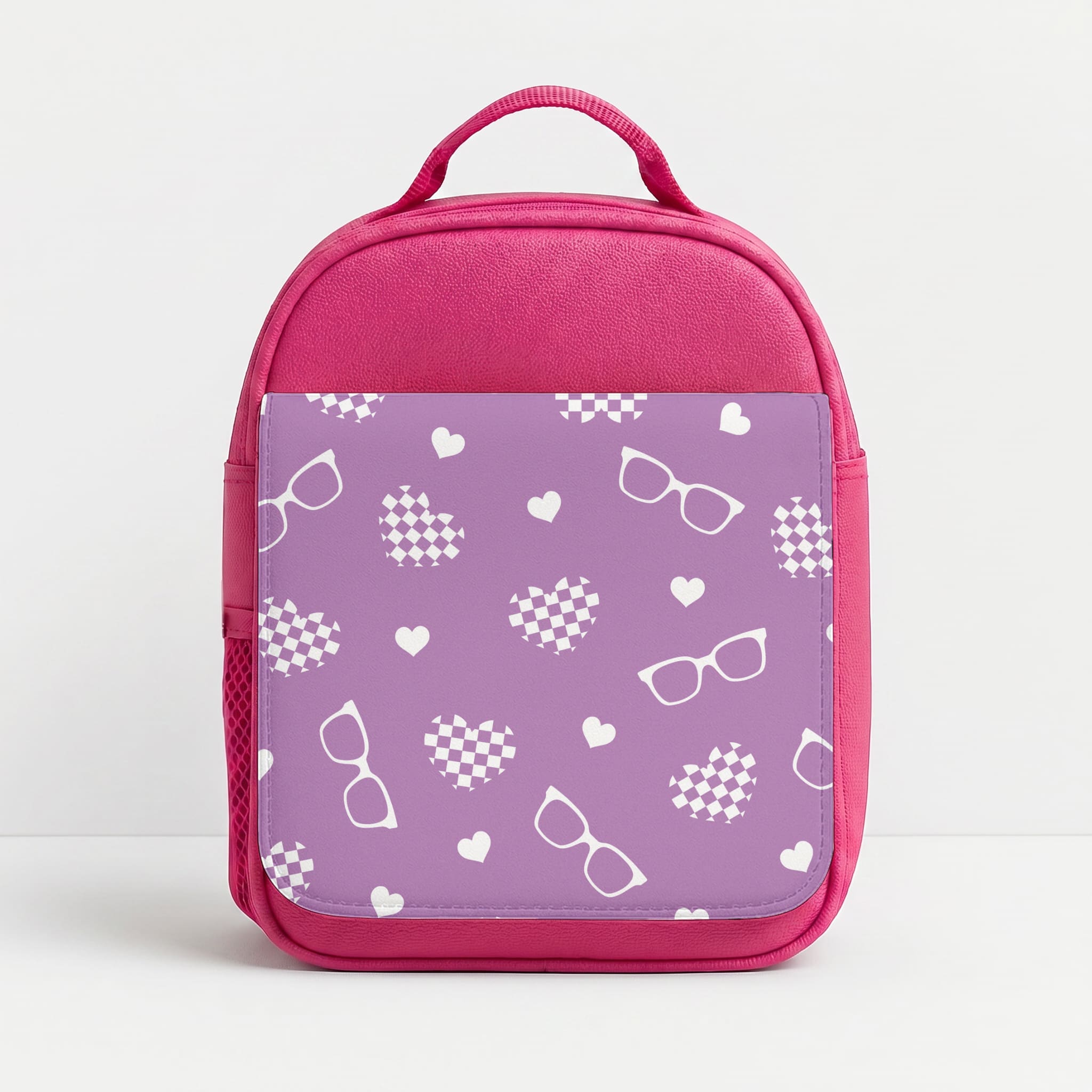 Retro Hearts n' Glasses Lunchbox - Pink