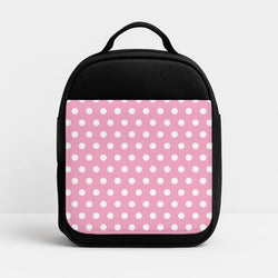 Pink Pin Dots Lunchbox - Black