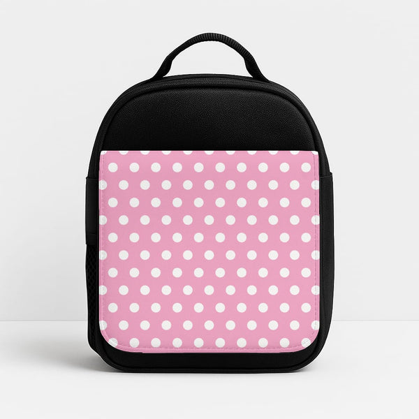 Pink Pin Dots Lunchbox - Black