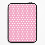Pink Pin Dots Laptop Sleeve 1