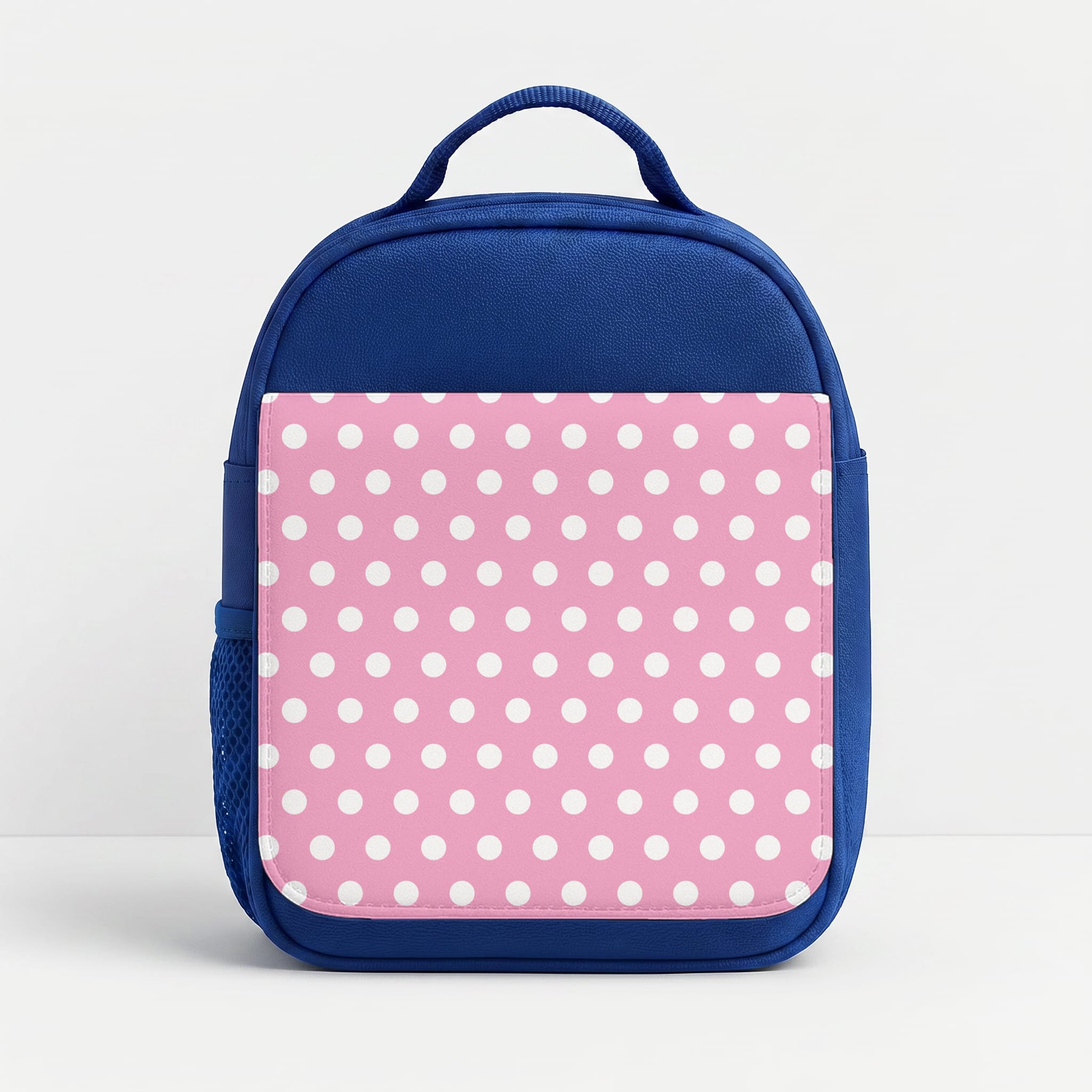 Pink Pin Dots Lunchbox - Blue