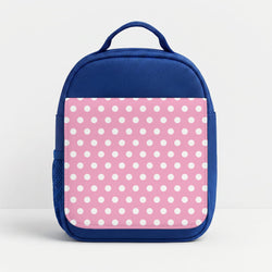 Pink Pin Dots Lunchbox - Blue