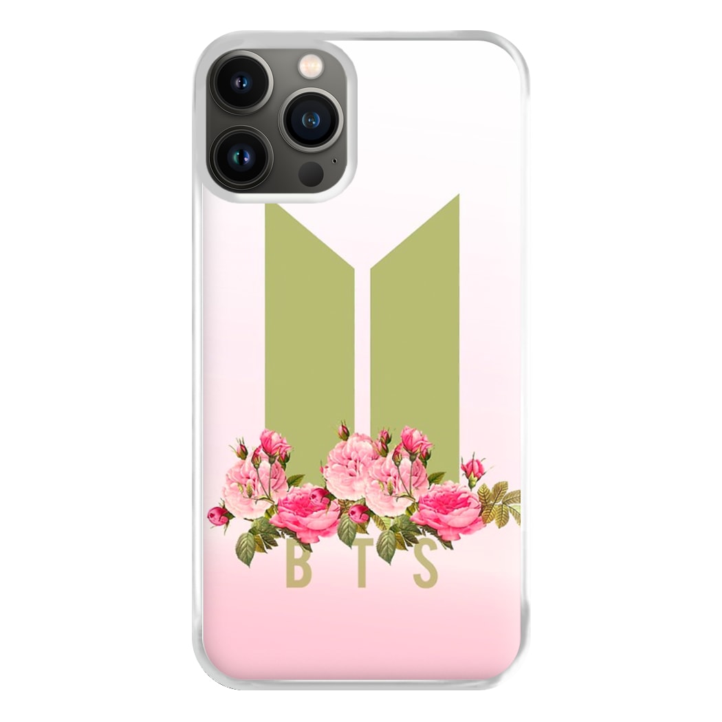 Pink Ombre K-Pop Band Logo Phone Case for iPhone 13 Pro Max