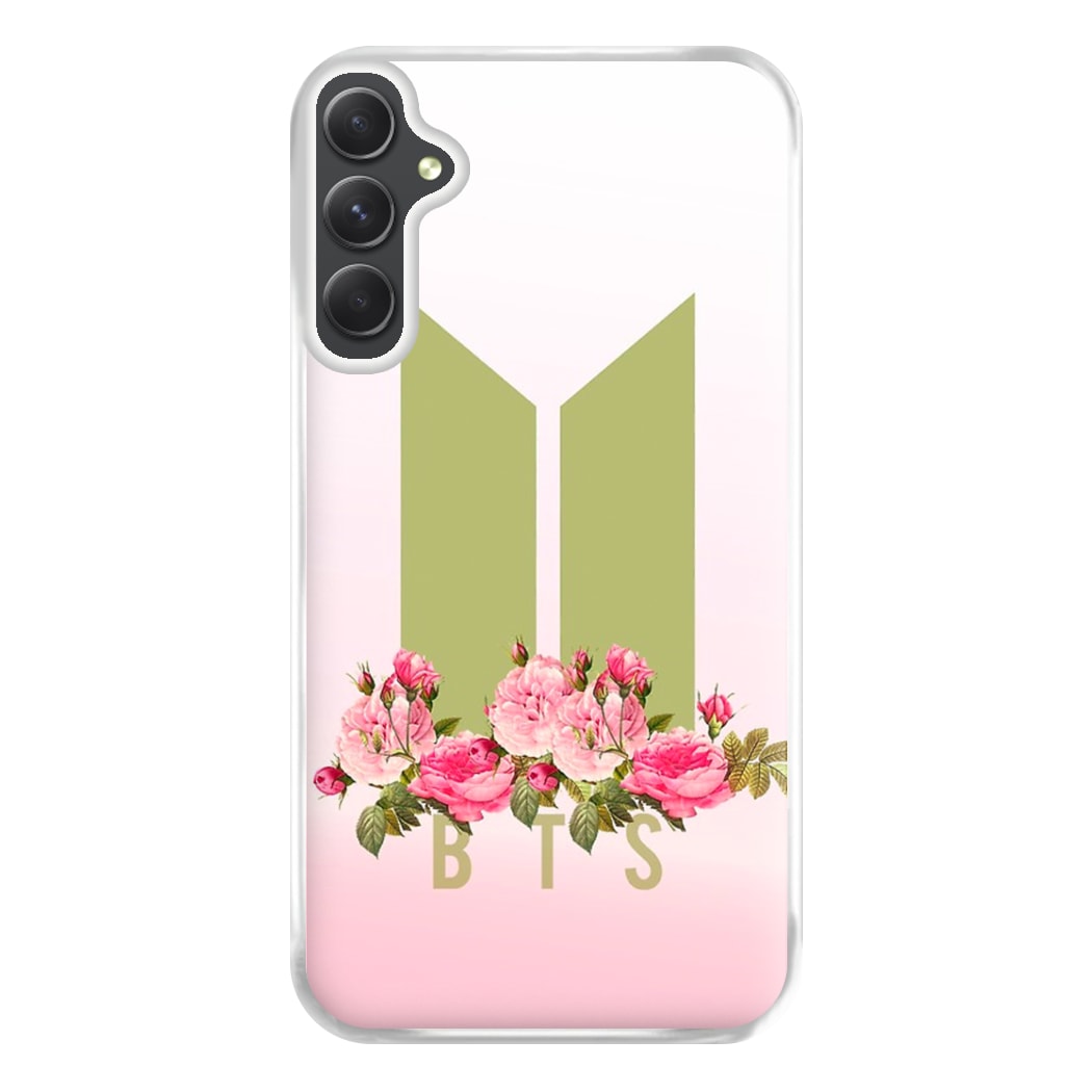 Pink Ombre K-Pop Band Logo Phone Case for Galaxy A34