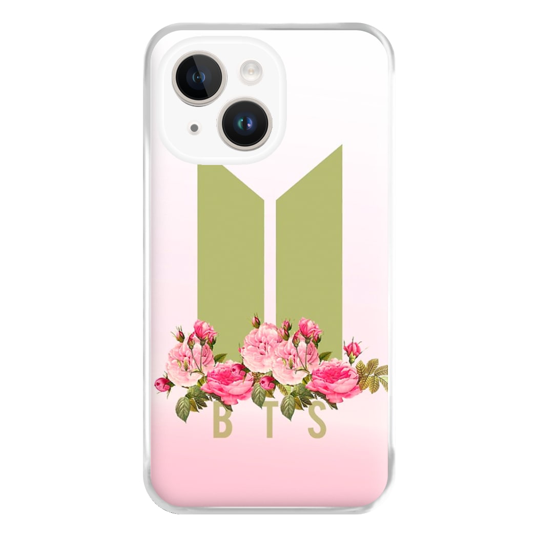 Pink Ombre K-Pop Band Logo Phone Case for iPhone 14 Plus