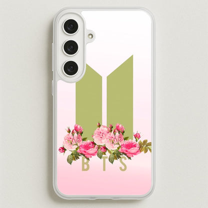 Pink Ombre K-Pop Band Logo Phone Case for Galaxy S25FE