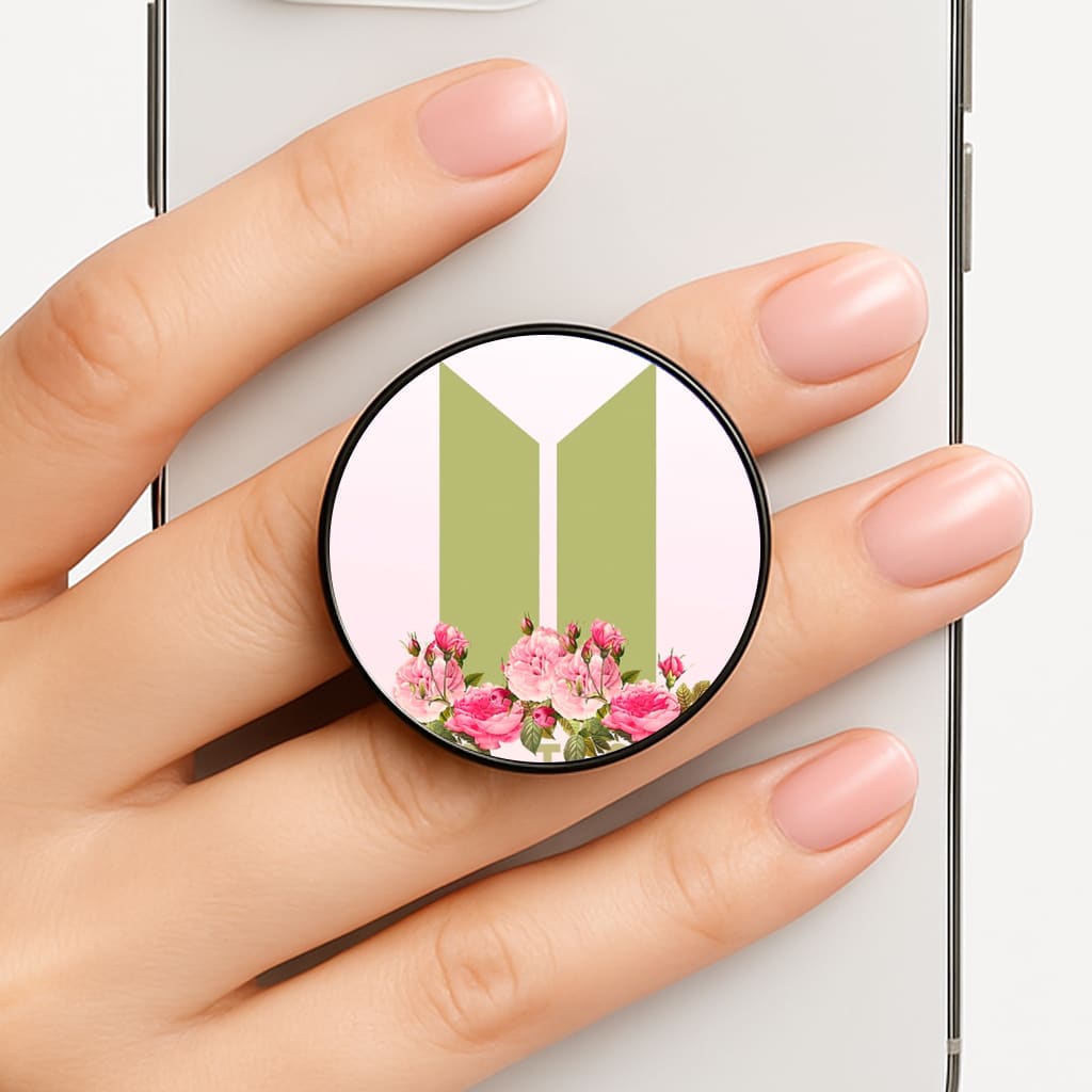 Pink Ombre K-Pop Band Logo Phone Grip
