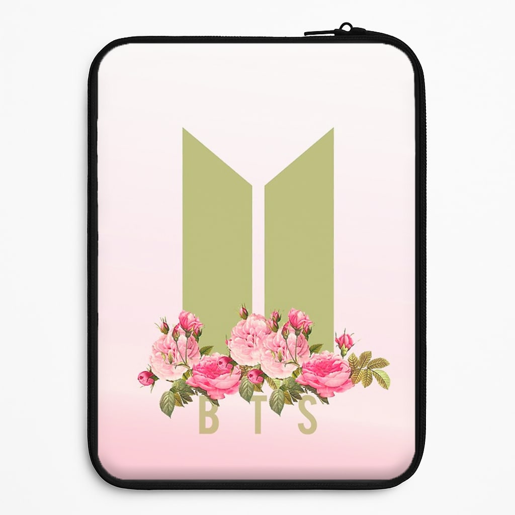Pink Ombre K-Pop Band Logo Laptop Sleeve