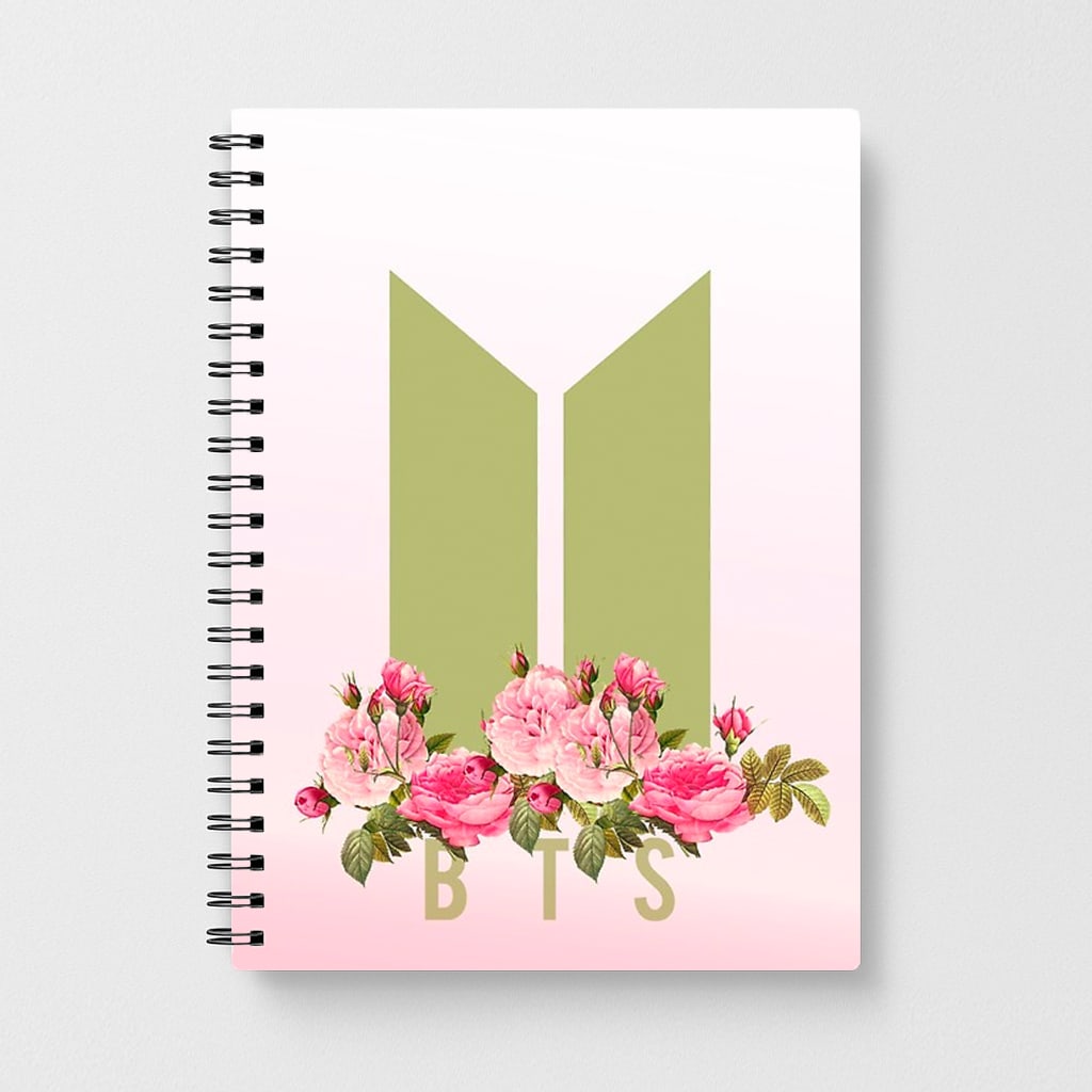 Pink Ombre K-Pop Band Logo Notebook
