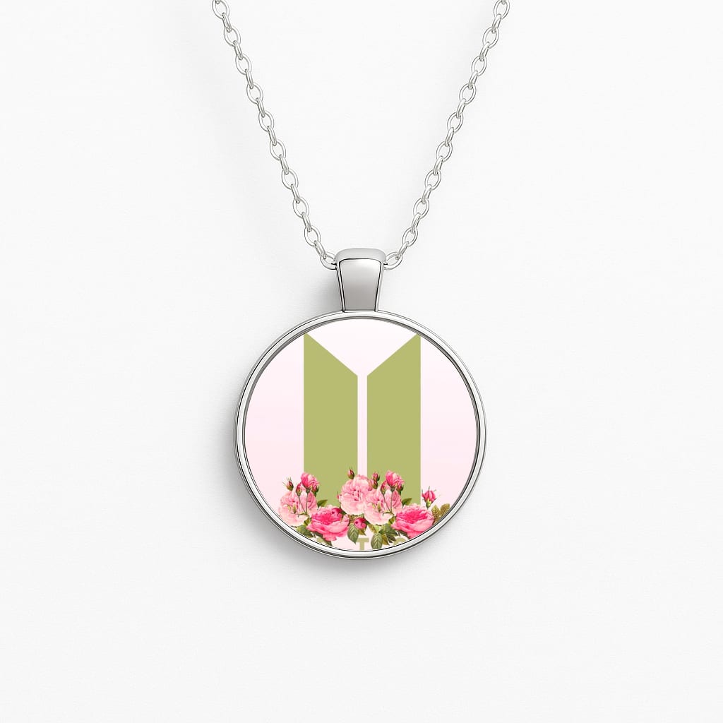 Pink Ombre K-Pop Band Logo Necklace