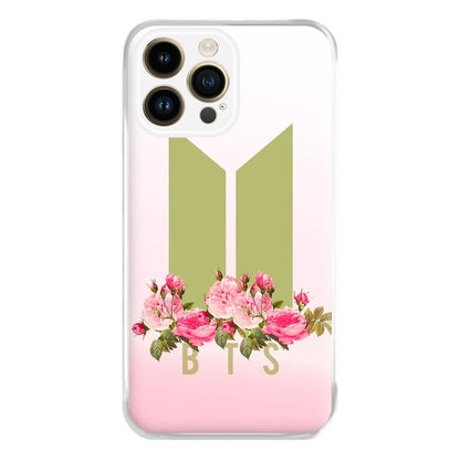 Pink Ombre K-Pop Band Logo Phone Case for iPhone 14 Pro Max