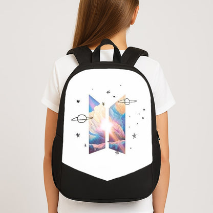 Space K-Pop Band Logo Large School Bag