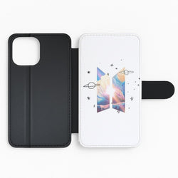 Space K-Pop Band Logo Flip Wallet Phone Case