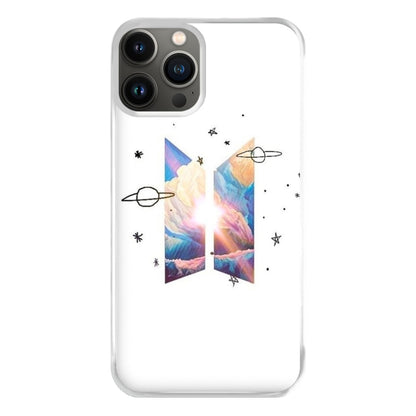 Space K-Pop Band Logo Phone Case for iPhone 13 Pro Max