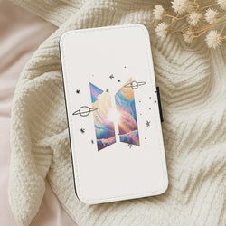 Space K-Pop Band Logo Flip Wallet Phone Case