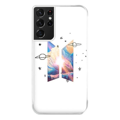 Space K-Pop Band Logo Phone Case for Galaxy S21 Ultra