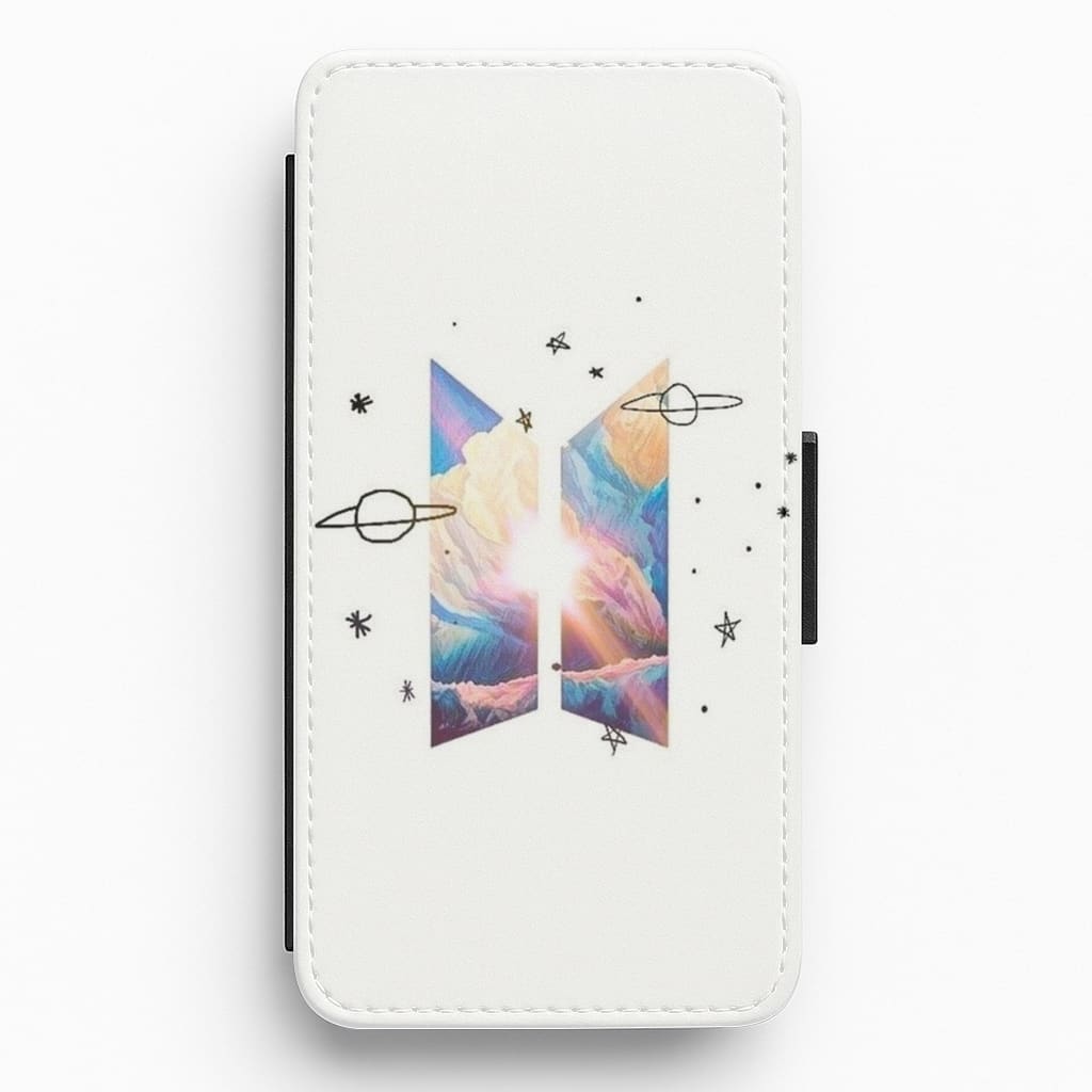 Space K-Pop Band Logo Flip Wallet Phone Case