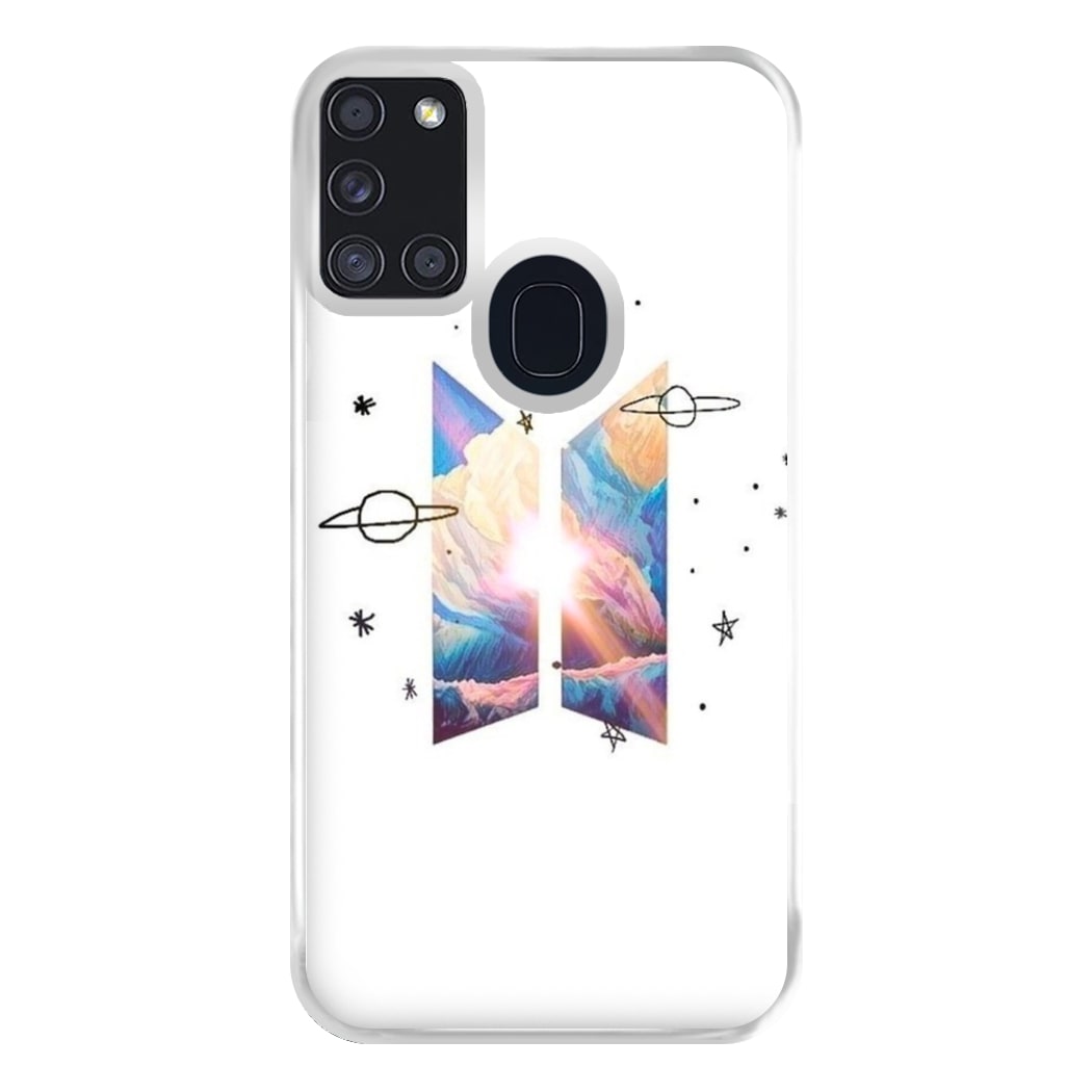 Space K-Pop Band Logo Phone Case for Galaxy A21s